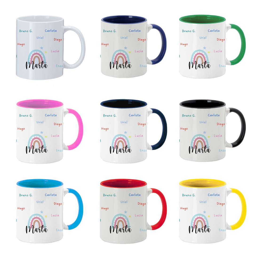 TAZA 10 ARCOIRIS SURTIDO COLORES