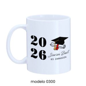Taza Escolar Personalizada Celebra tu Graduación diseño Símbolos – Modelo 03