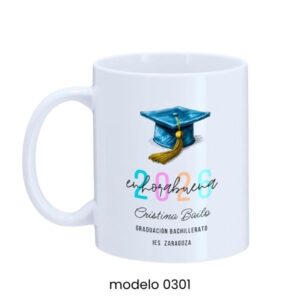 Taza Escolar Personalizada Celebra tu Graduación diseño Símbolos – Modelo 03