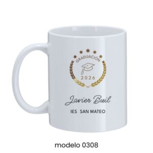 Taza Escolar Personalizada Celebra tu Graduación diseño Símbolos – Modelo 03