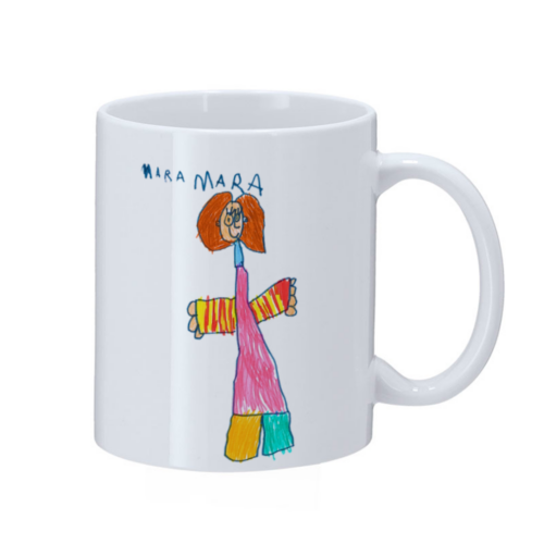 autorretrato individual taza blanca