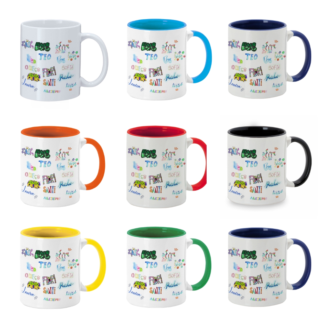 lettering taza surtido