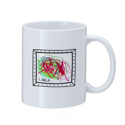 mi primer dibujo taza blanca
