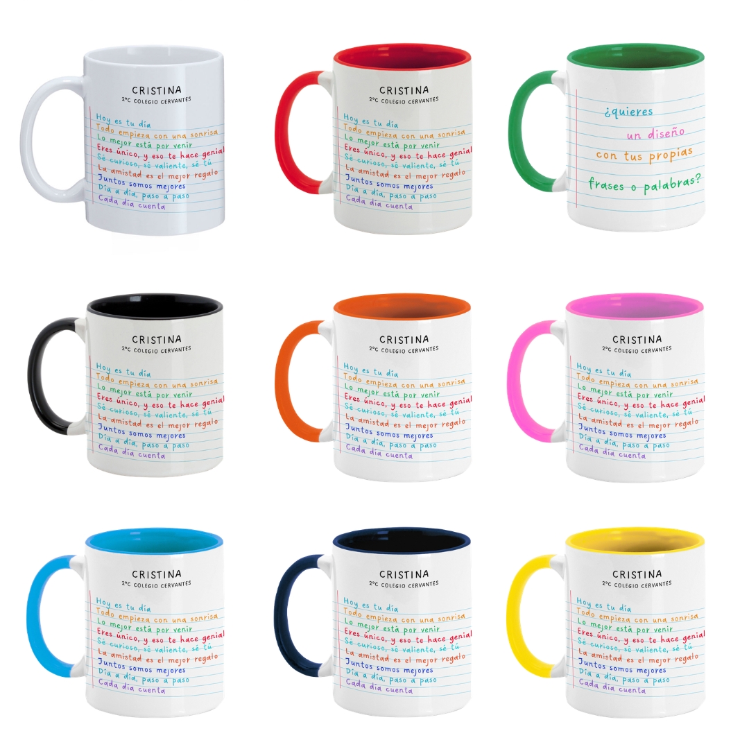 libreta frases motivar surtido colores taza