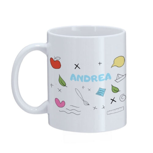 doodles taza blanca